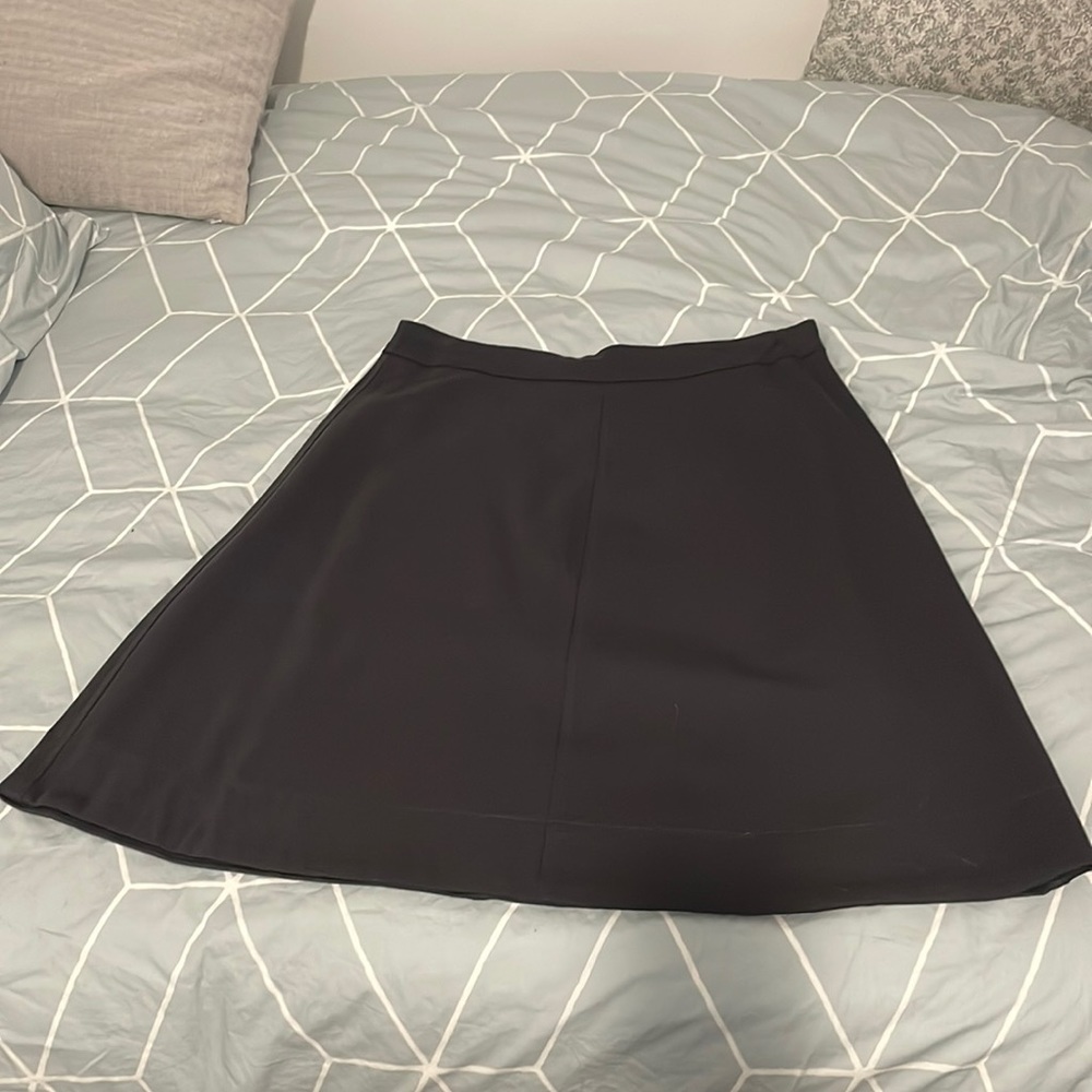 Dark grey stretch midi A-line skirt size 16